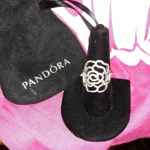 Pandora Shimmering Rose Ring